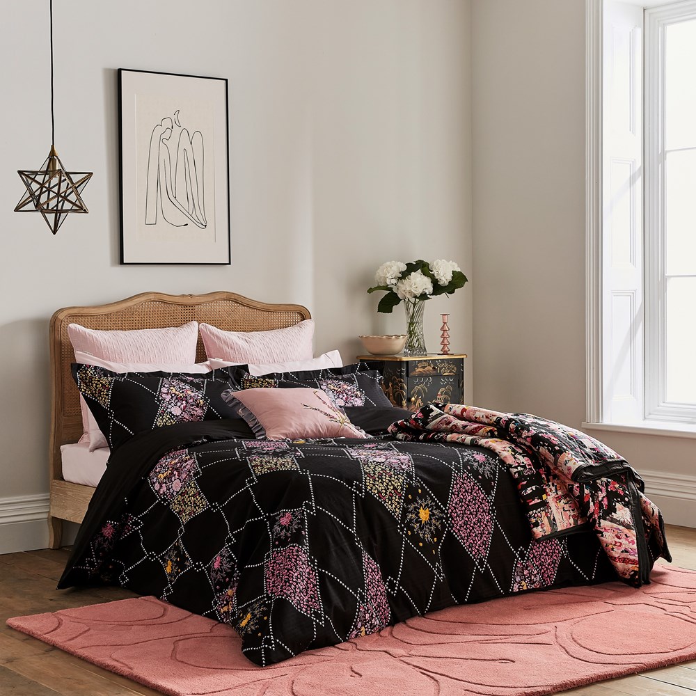 Diamonds Floral Bedding by Ted Baker in Black